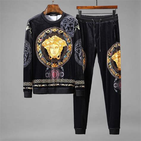 versace tracksuit velvet|versace tracksuit men's for cheap.